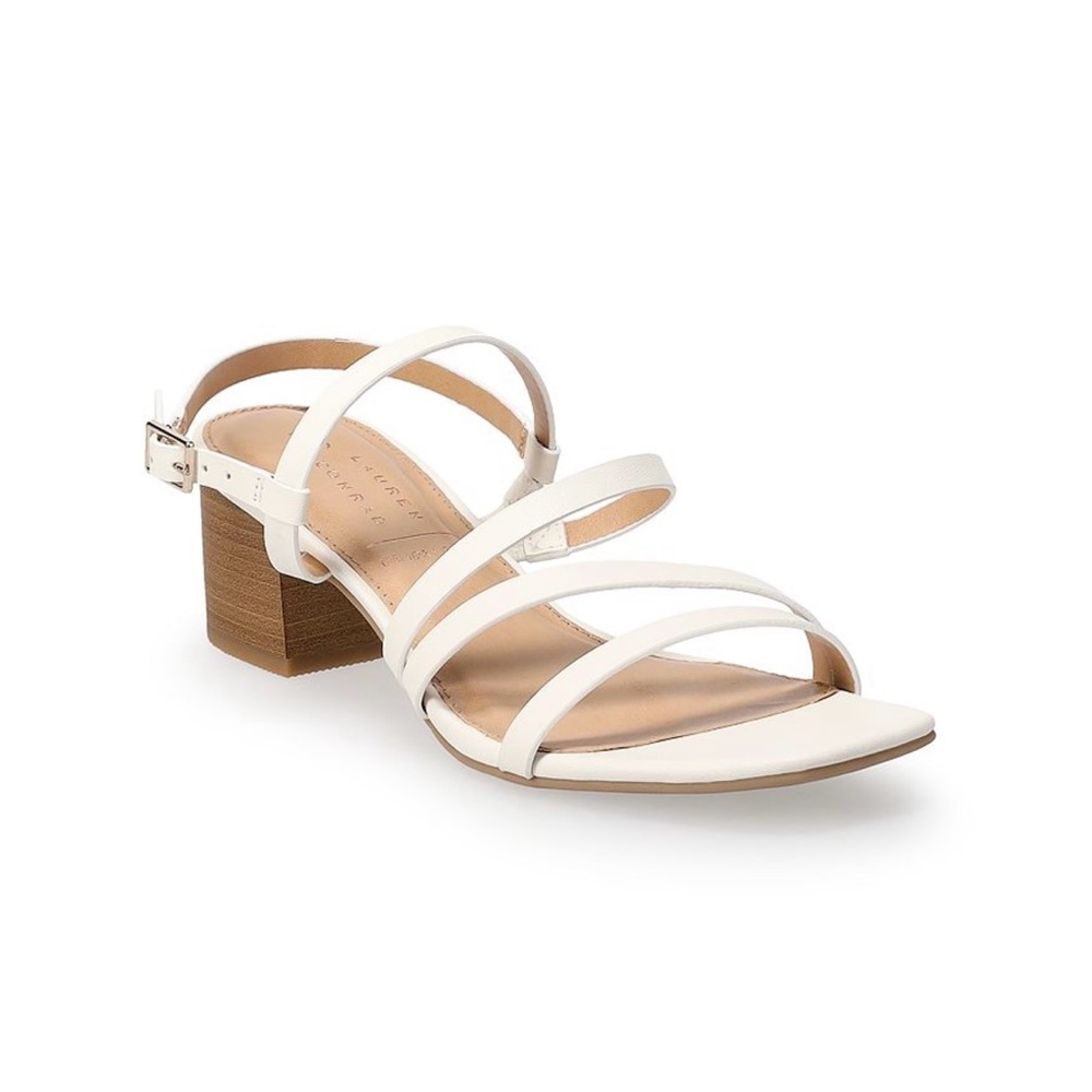 NWT LC Lauren Conrad Emeliah Elegant White Strappy Sandals